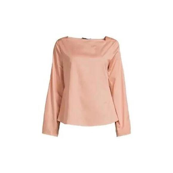 Harshman Tops - Harshman Liora Cotton Sateen Blouse - Rose Cloud Size Medium